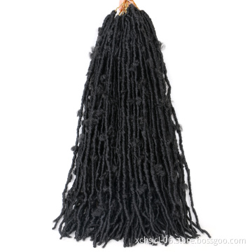 Butterfly Locs Wholesale 24&14 Inch Long Synthetic Crochet Braiding Crochet Butterfly Faux Locs Natural Twist Hair Extensions